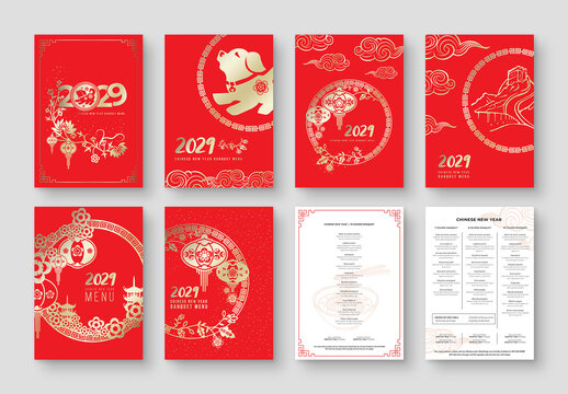 Chinese New Year Flyer Layout Lunar New Year