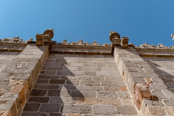 Aerial view of the stunning and majestic Cathedral of Avila, Spain