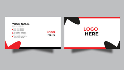 Business card design . double sided business card design template .