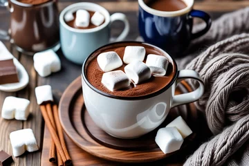 Foto op Plexiglas cup of chocolate drink © Pink Finger
