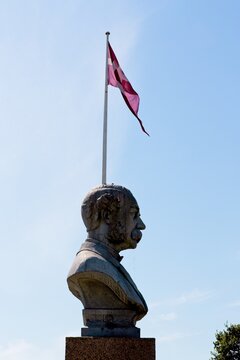 White Marble Statue Of The King Christian IX Of Denmark