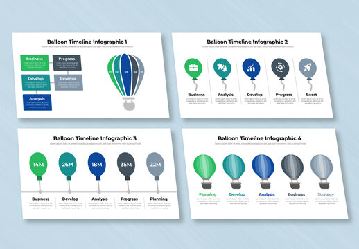 Balloon Timeline Infographic Design Template
