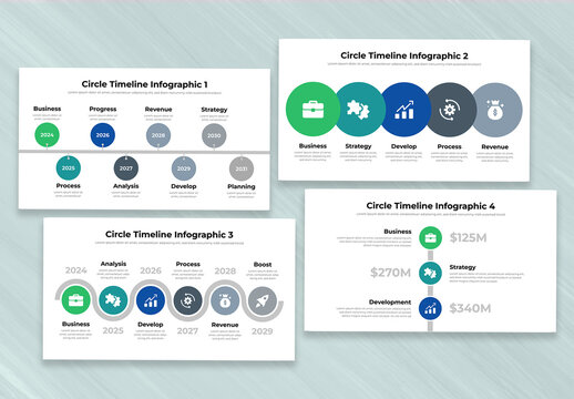 Circle Timeline Infographic Design Template
