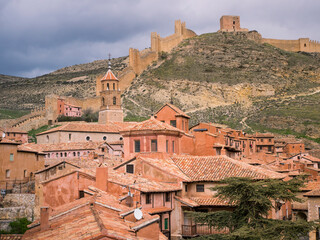 Roofs of the ancient ruined buildings in the neighbourhood