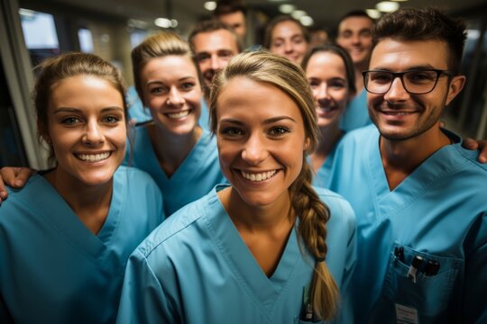 Dental team celebrating a successful day of improving smiles and oral health, Generative AI - Powered by Adobe