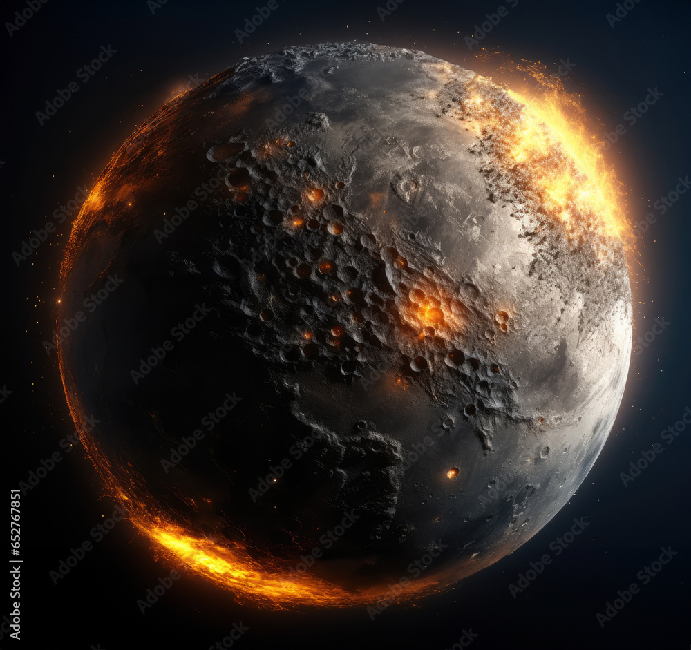 Poster mercury is the closest planet to the sun in the solar system and its surface is like a silvery purga