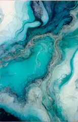 beautiful soft abstract fluid art turquoise water colours transparent textured white seafoam soft natural river flow natural river lines 