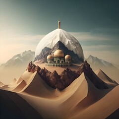 A mountain shaped as a mosque 