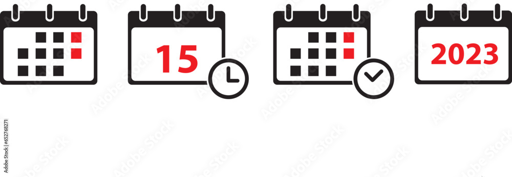 Poster vector design of a calendar icon template isolated on a white background
