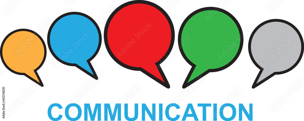 Poster vector design of speech bubbles and a 