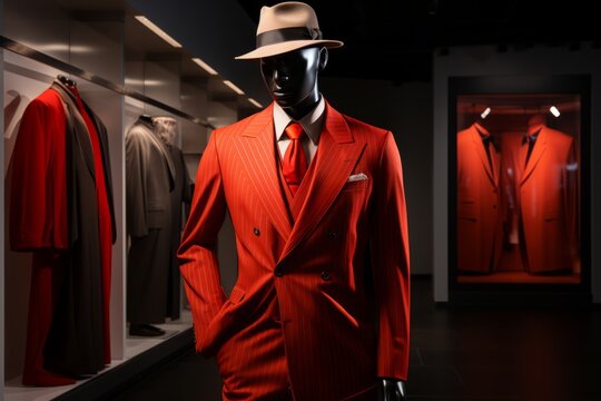 Zoot suit emblematic of 1940s jazz culture, Generative AI