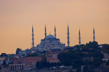 Fototapeta na wymiar The Sultanahmet Mosque (Blue Mosque) - Istanbul, Turkey