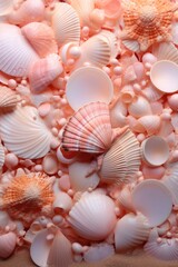 The shimmering seashell in pearly pink.