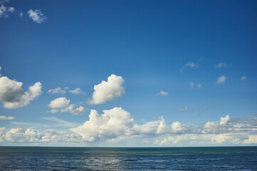 Clouds and blue sky over North Sea. High quality photo - 652771093