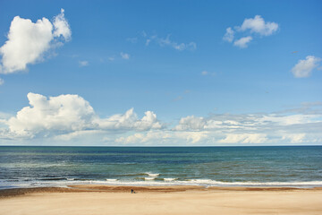 Wide beach at danish west coast. High quality photo - 652771204