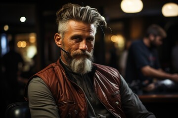 man in a barbershop