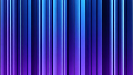 Vertical Glowing Blue Stripes with a Purple Gradient Seamless Pattern Design. Blue Lines Backdrop.