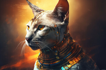 an Egyptian royal cat - obrazy, fototapety, plakaty