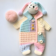 crochet baby overall pastel colors creative 