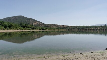 Beautiful pontoon reservoir located in the province of Segovia