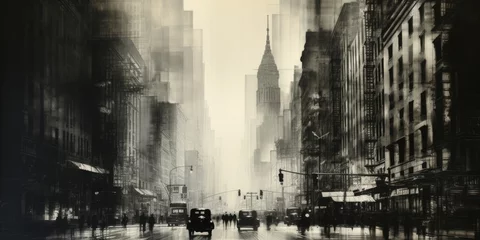 Tuinposter AI generated. old city . NY style city. © killykoon