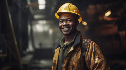 African Mining Portraits - obrazy, fototapety, plakaty