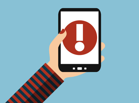 Warnung auf dem Smartphone