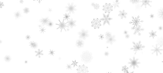 Glistening Snow Shower: Striking 3D Illustration Showcasing Falling Holiday Snowflakes - 652779430