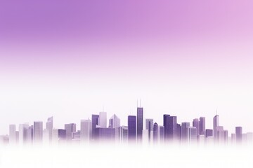 White and Purple Skyline Minimalism in a negative artistic space. Visual abstract metaphor. Geometric shapes with gradients.