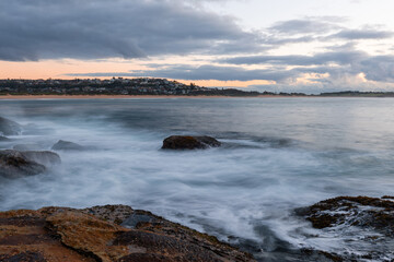 Beautiful view of Dee Why coastline in the morning, Sydney, Australia.