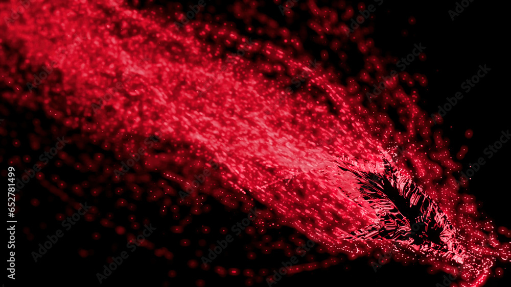 Poster black background with backlight. design. dark sky with bright shiny particles made in cartoon abstra