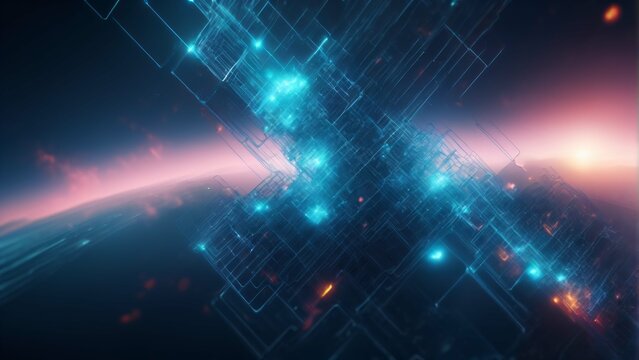 Cyber Network Internet illustration. Digital artwork in high resolution