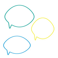 set of speech bubbles isolated on a white background, flat vector illustration