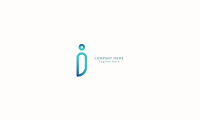 Letter I red colour creative and simple modern cinematography business logo