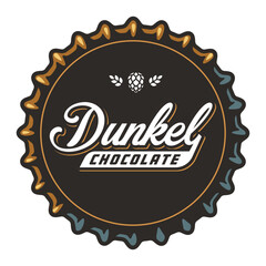 Beer cap vector for design of brew beer in a brewery. Metal cork for logo of craft brewing