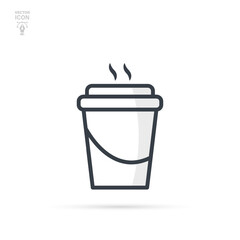 Paper coffee cup icon. Coffee cup. Isolated vector illustration	
