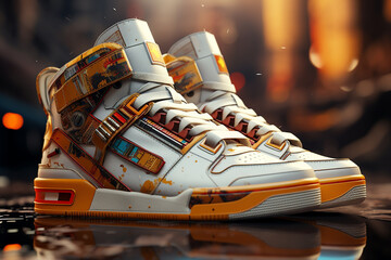 commercial photo of sneakers
