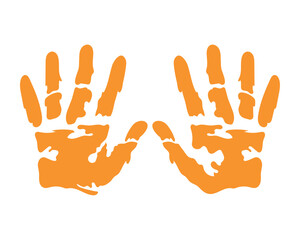 handprint paint color palms