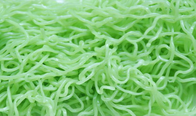 boiled dry jade noodle with oil Chinese food on plate