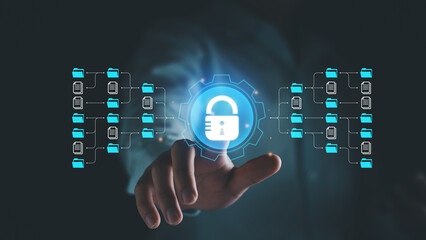 Data security concept, Concerns over data privacy and cybersecurity will continue to escalate. investment in robust cyber security measures to protect their operations and customer data.