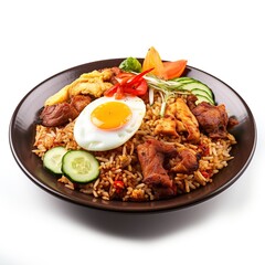 fried rice with chicken and egg