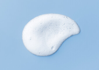 White skincare cleansing foam on light blue background - 652793607