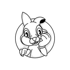 rabbit cute icon logo design
