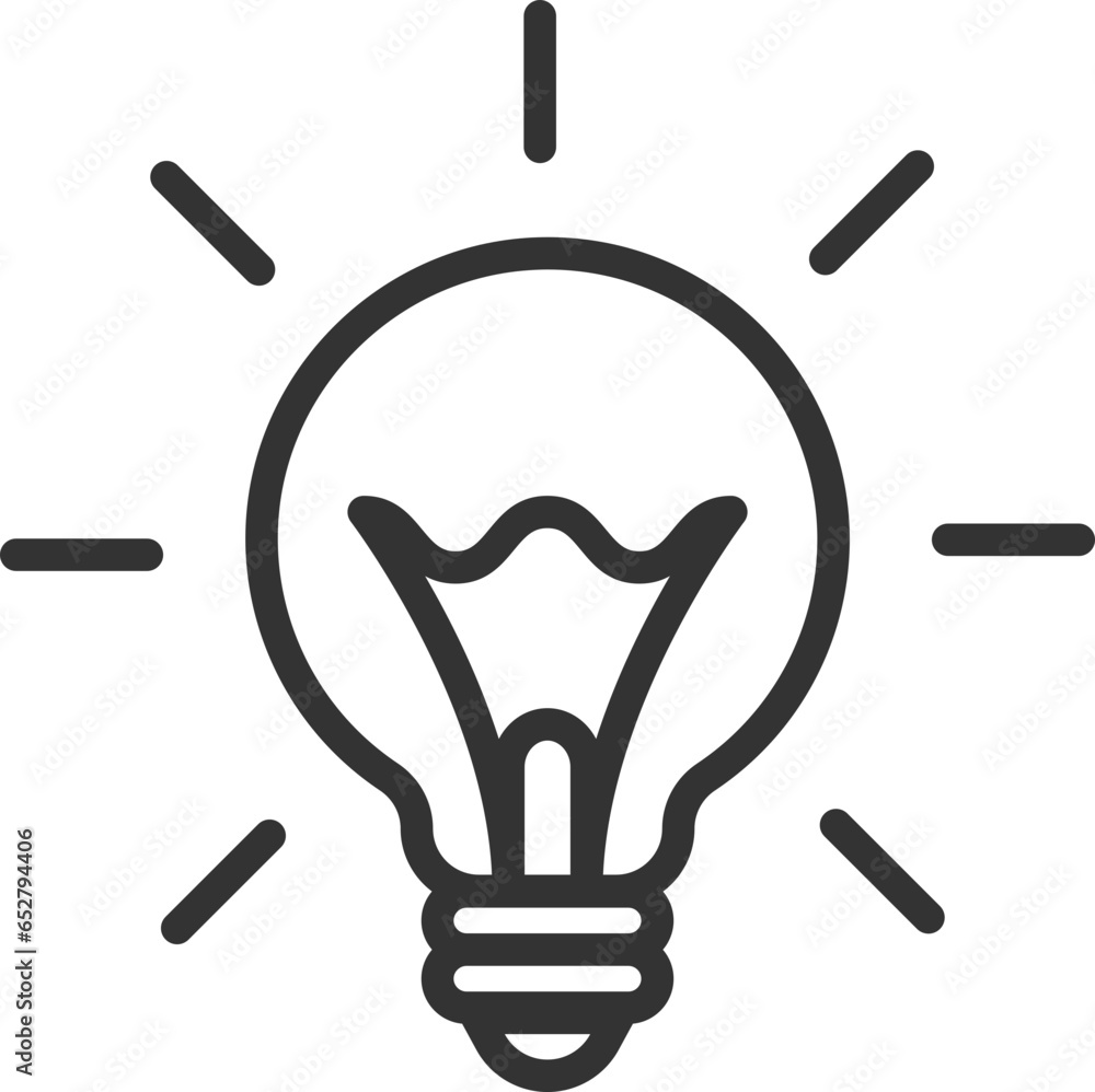 Poster light bulb icon vector. llightbulb idea logo concept. lamp electricity icons web design element. led