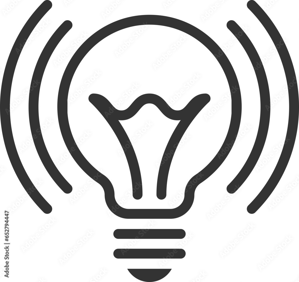 Poster light bulb icon vector. llightbulb idea logo concept. lamp electricity icons web design element. led