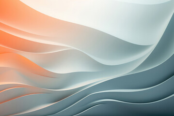 Abstract futuristic orange blue white background in the form of waves for presentations