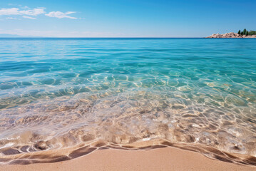 Crystal clear water on the sea or ocean on a sunny day