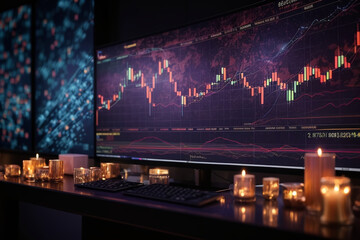 The forex market, visualized on a display