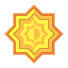 islamic star decoration icon