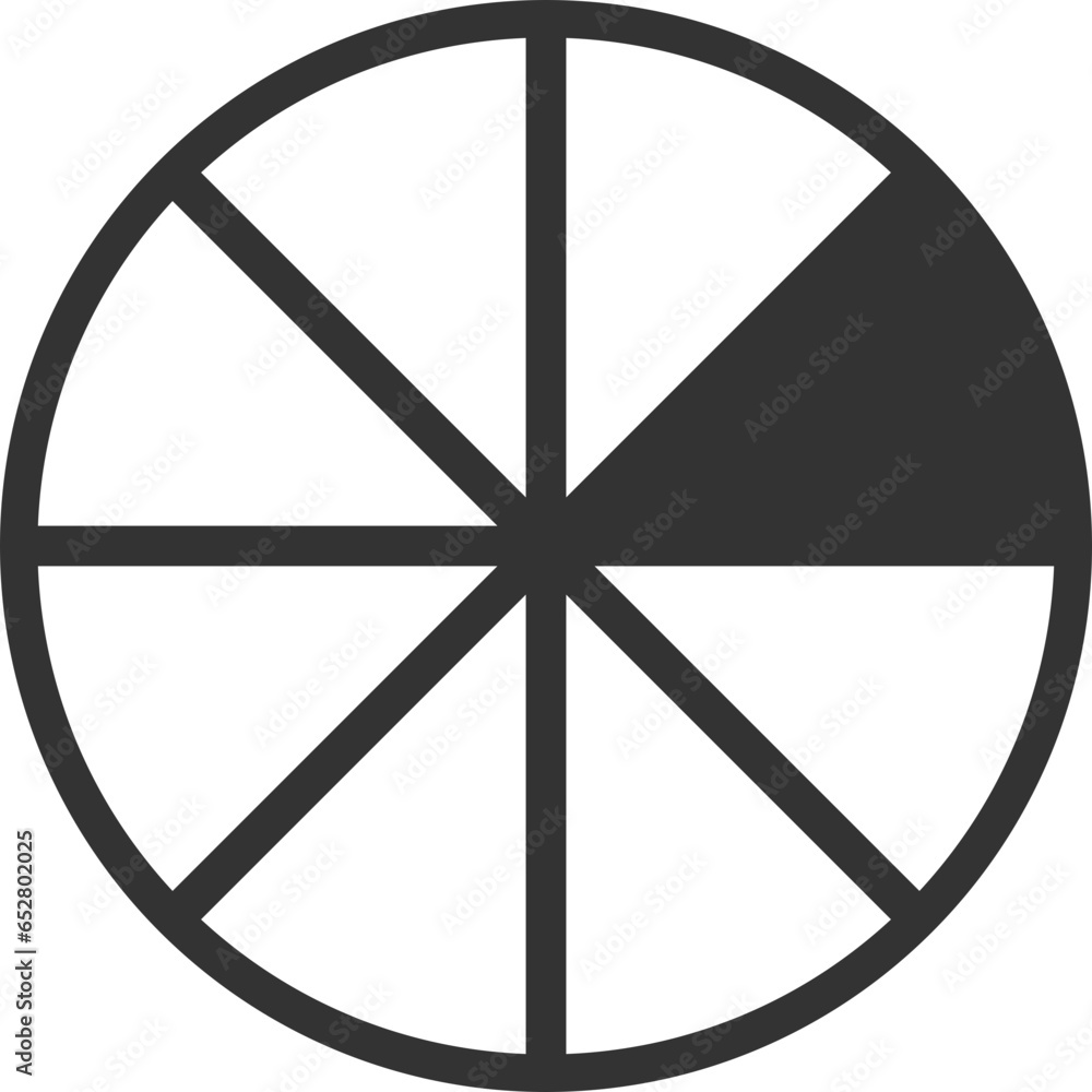 Poster pie chart icon. circle diagram vector. charts graphs logo template.